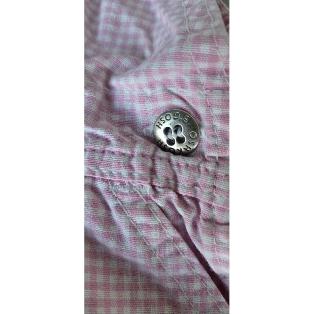 Vintage OshKosh B'gosh Pink Gingham Check Overalls Girls Baby Toddler 24‎ Months